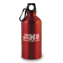 Pollock Aluminium Water Bottle in red with 1 colour print