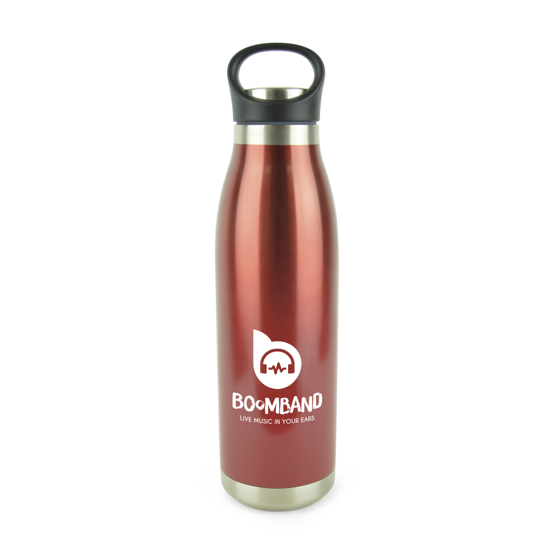 Potter – double walled stainless steel bottle in red with 1 colour print