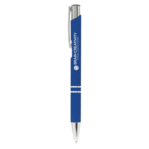 Crosby Softy Pen in blue with engraved logo