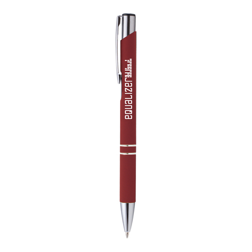 Crosby Softy Pen in burgundy with engraved logo