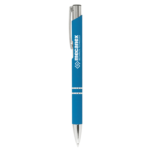 Crosby Softy Pen in light blue with engraved logo