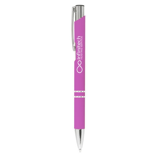Crosby Softy Pen in pink with engraved logo