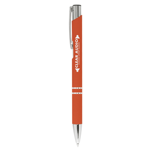 Crosby Softy Pen in orange with engraved logo