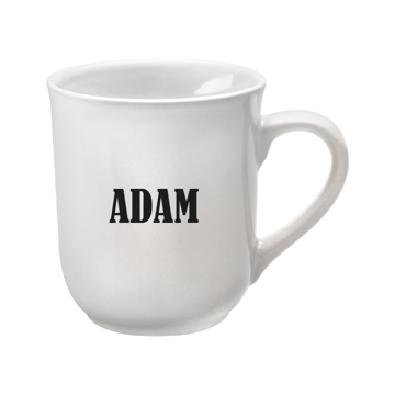 Bell Mug in white with printed name