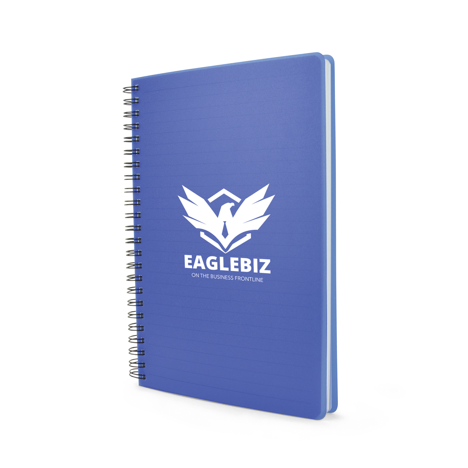 A5 Reynolds Notebook in blue with 1 colour print logo