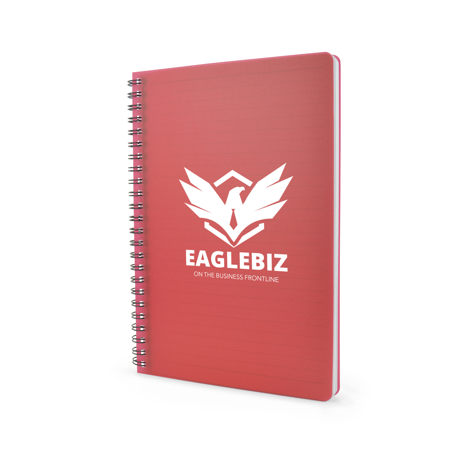A5 Reynolds Notebook in red with 1 colour print logo