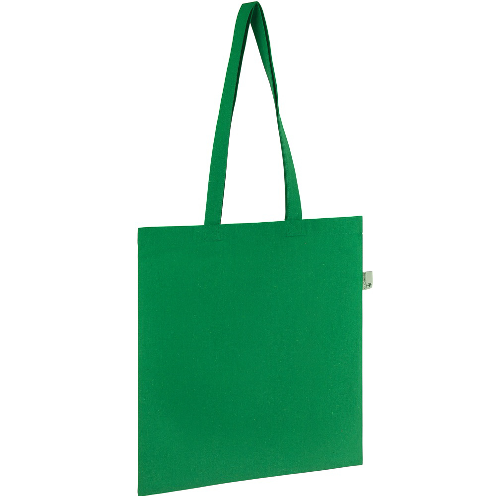 recycled tote bag in green