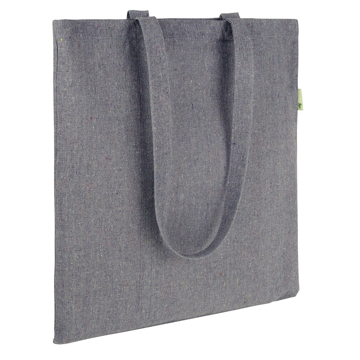 shopper tote bag made from recycled cotton and plastic bottles