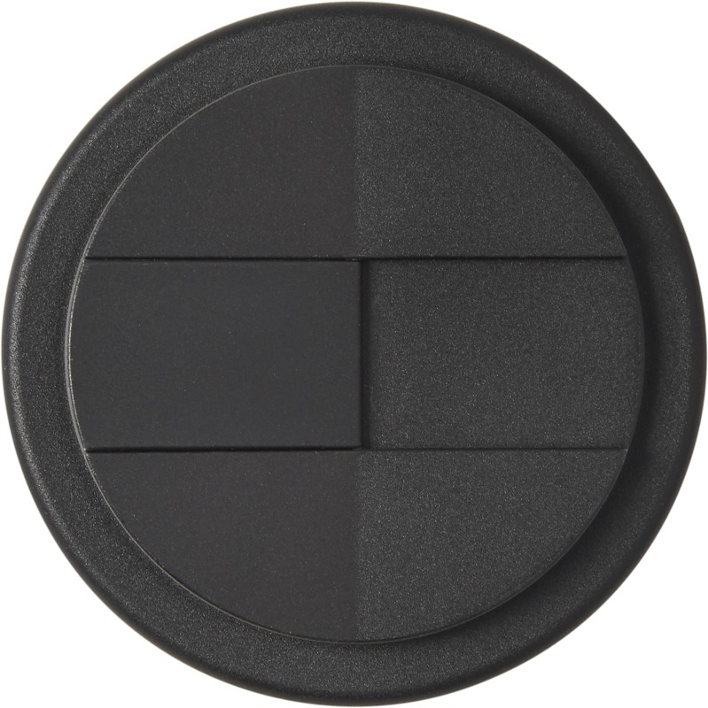 black travel mug lid