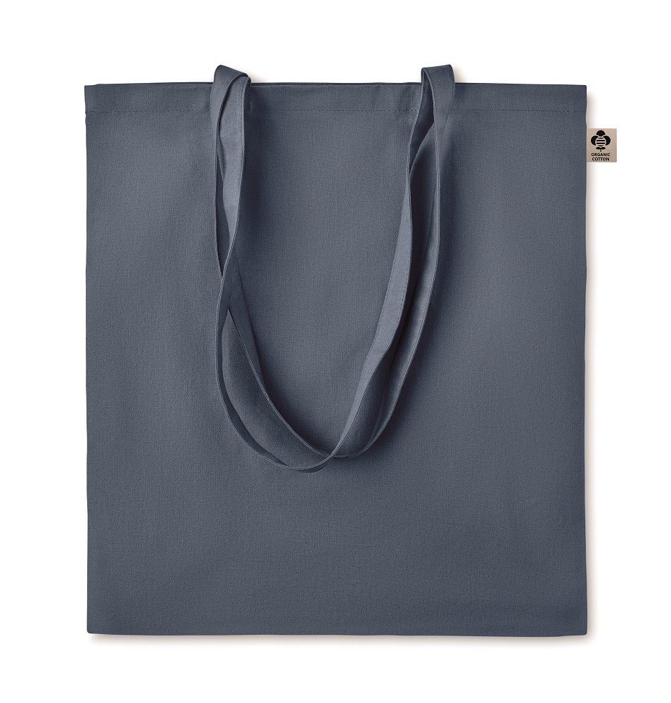 navy organic cotton shopper