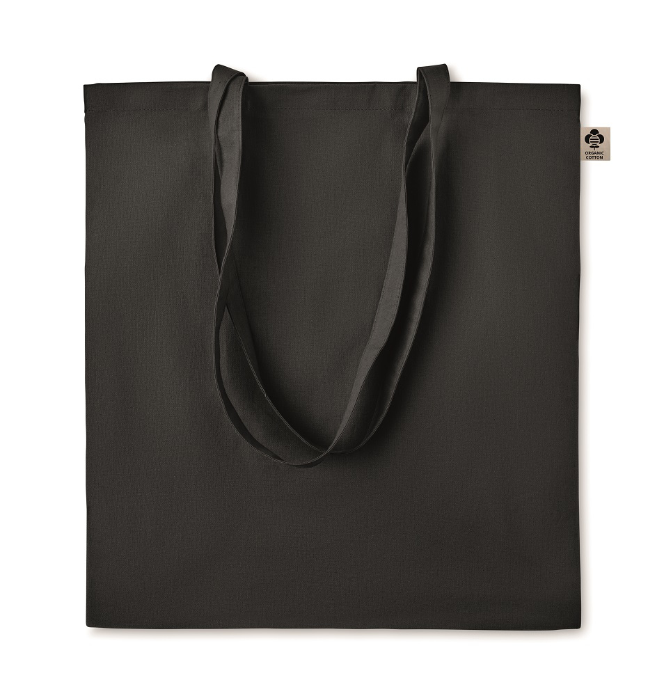 black  shopper bag made from organic cotton