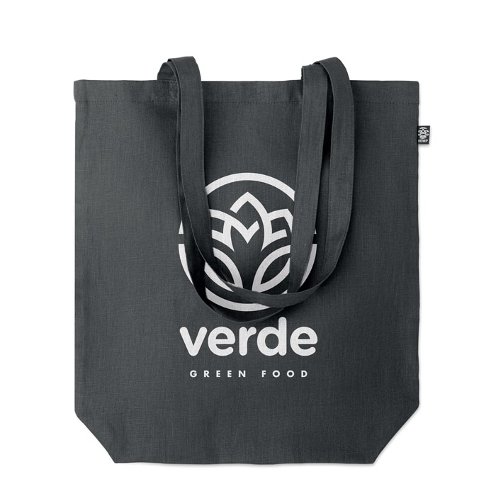 hemp shopping bag in black