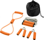 Dwayne fitness set in orange with black bag