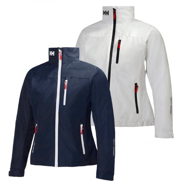 Helly Hansen Women's Crew Midlayer Jacket in navy and white