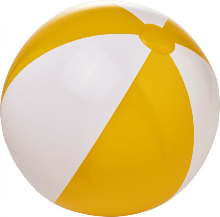 Bora solid beach balls in yellow and white