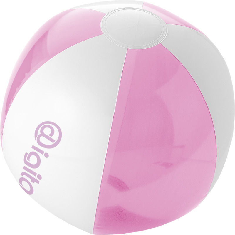 BONDI Beach Ball in pink and white with 1 colour print
