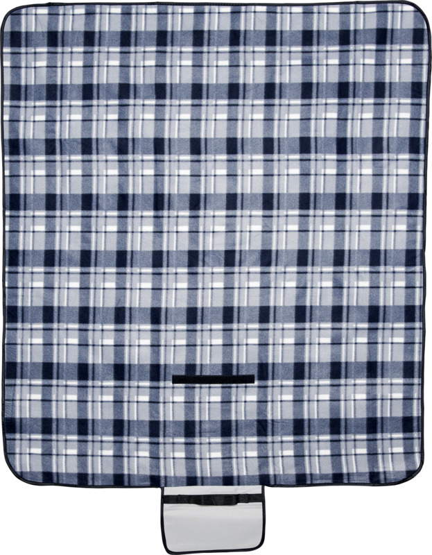 Park fleece blanket in grey and blue full