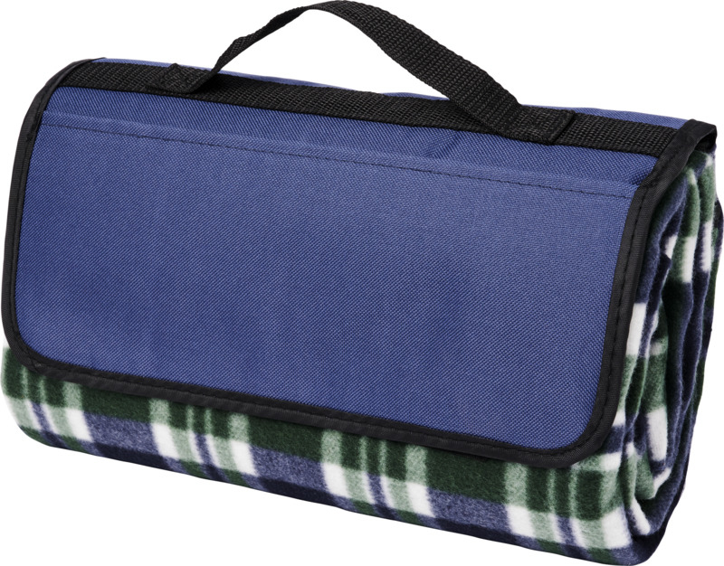 Park fleece blanket in blue and green