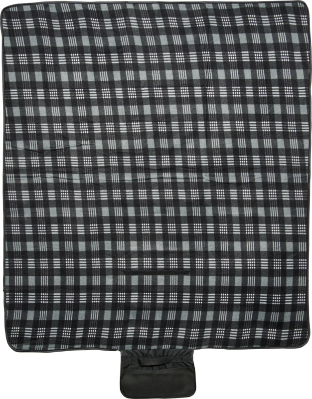 Park fleece blanket in black and gray full