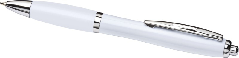 Nash anti-bacterial ballpoint pen in white on side