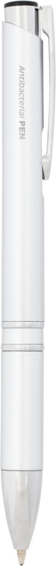 Moneta anti-bacterial ballpoint pen in white