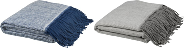 Haven herringbone throw blanket showing both colours
