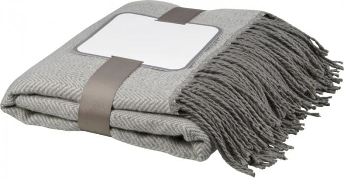 Haven herringbone throw blanket in gray