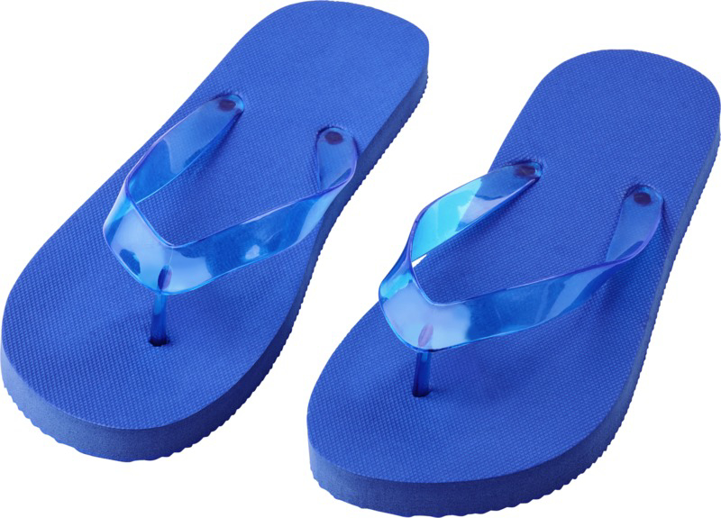 blue summer flip flops