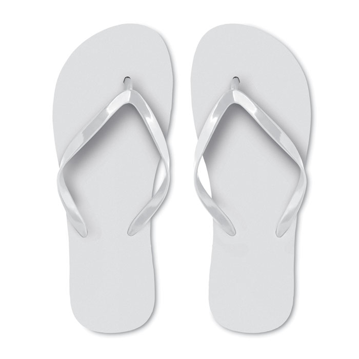 white eva flip flops