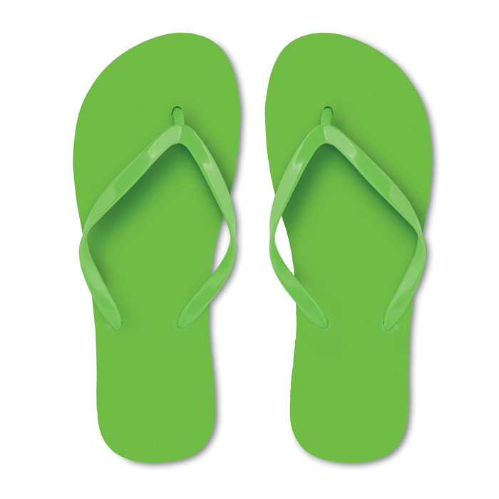 green eva flip flops