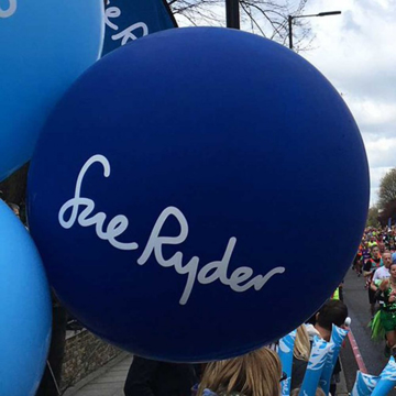 Custom Printed Giant Balloons in navy with 1 colour print