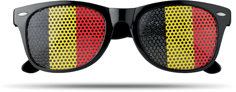 sunglasses with Belgium flag