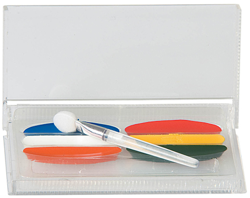 Face painting set in clear case with brush