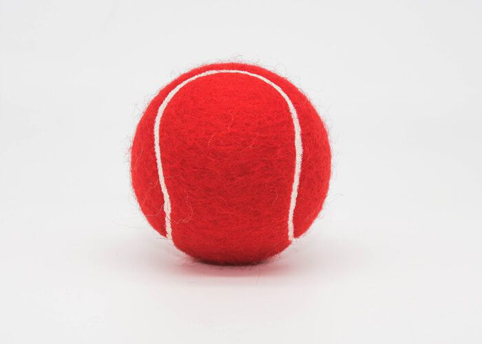 tennis ball in red