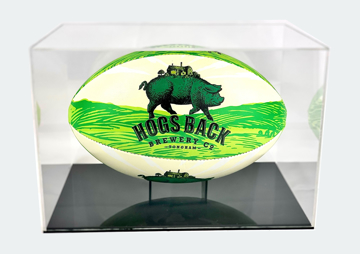 Rugby Ball in display case