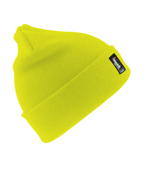 Heavyweight Thinsulate Hat in yellow with knitted double thickness