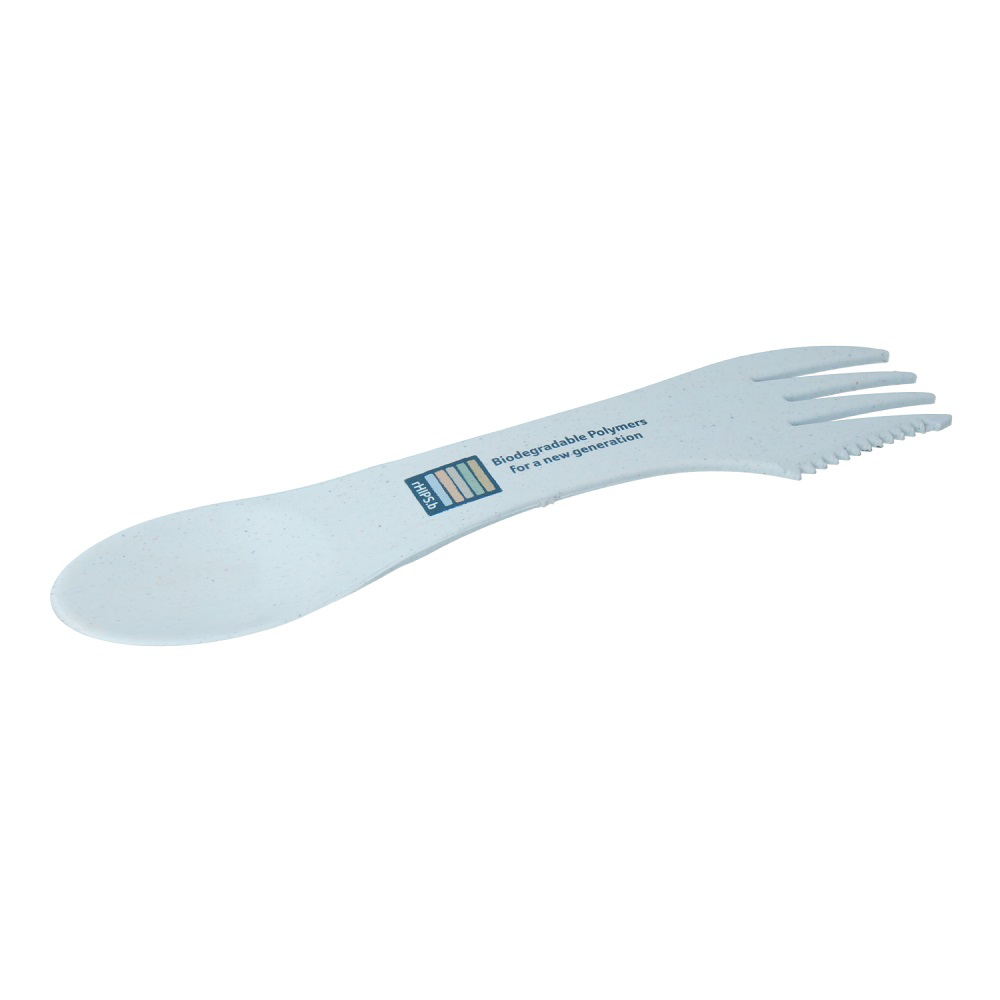 eco-friendly spork in blue