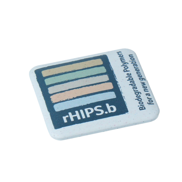 biodegradable pink badge