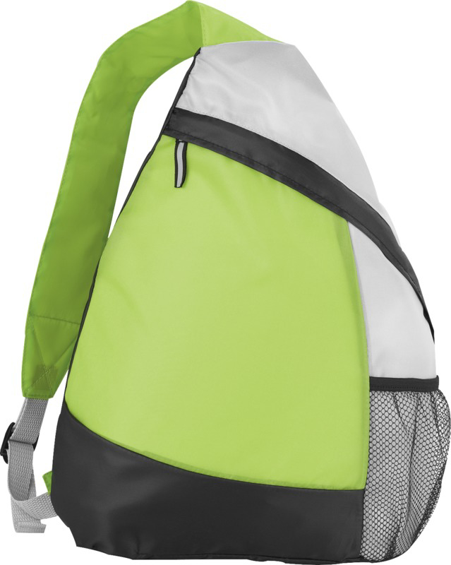 Armada Sling Backpack in green, grey and black
