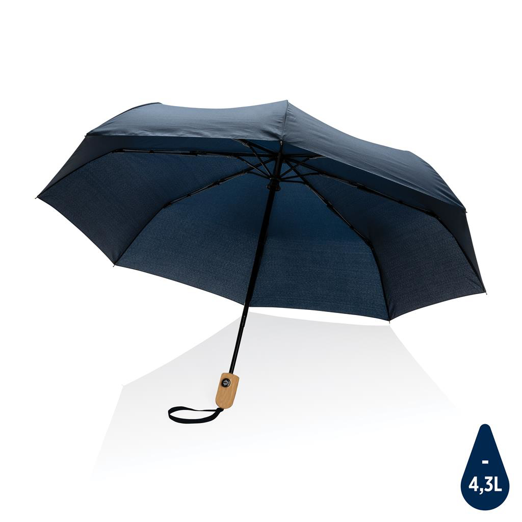 bamboo handle umbrella navy