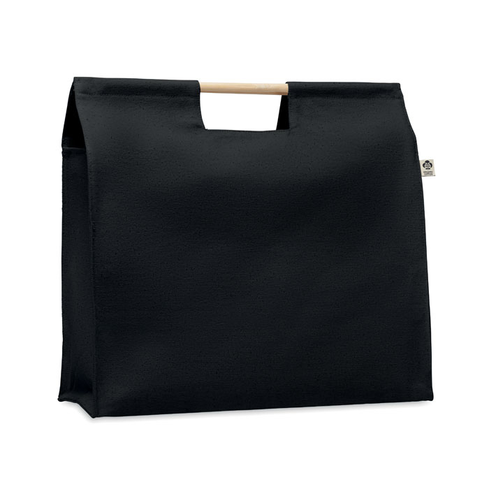 black canvas shopper