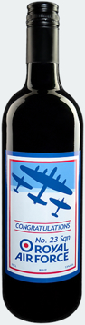 French merlot bottle with digitally printed label
