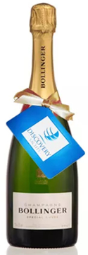 Bollinger bottle with digitally printed gift tag