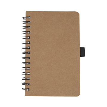 eco-friendly natural card cover and spiral bound notebook