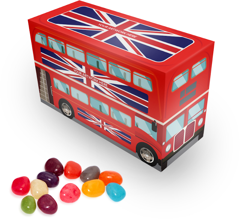 London Bus Box with Jelly Beans