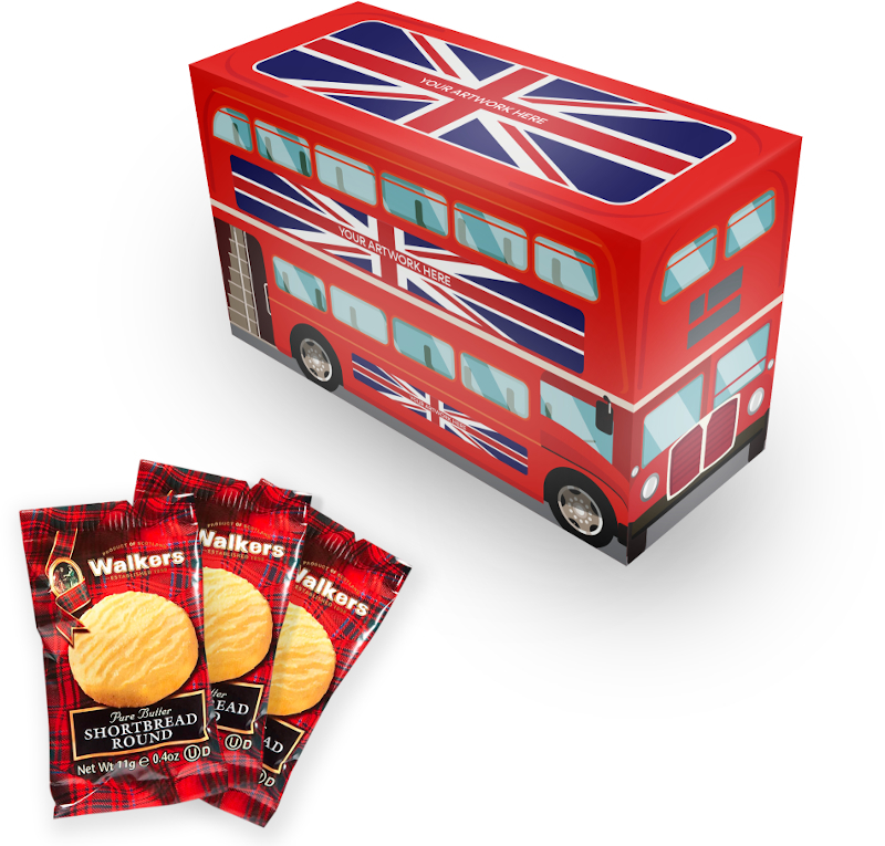 London Bus Box with shortbread