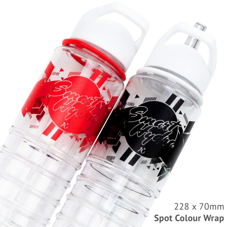 spot colour wrap around print on hydra bottle