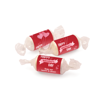 small packet of love hearts with valentines day branding