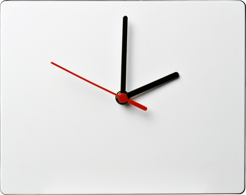 Thin Wall Clock with minute, seconds and hour hands.