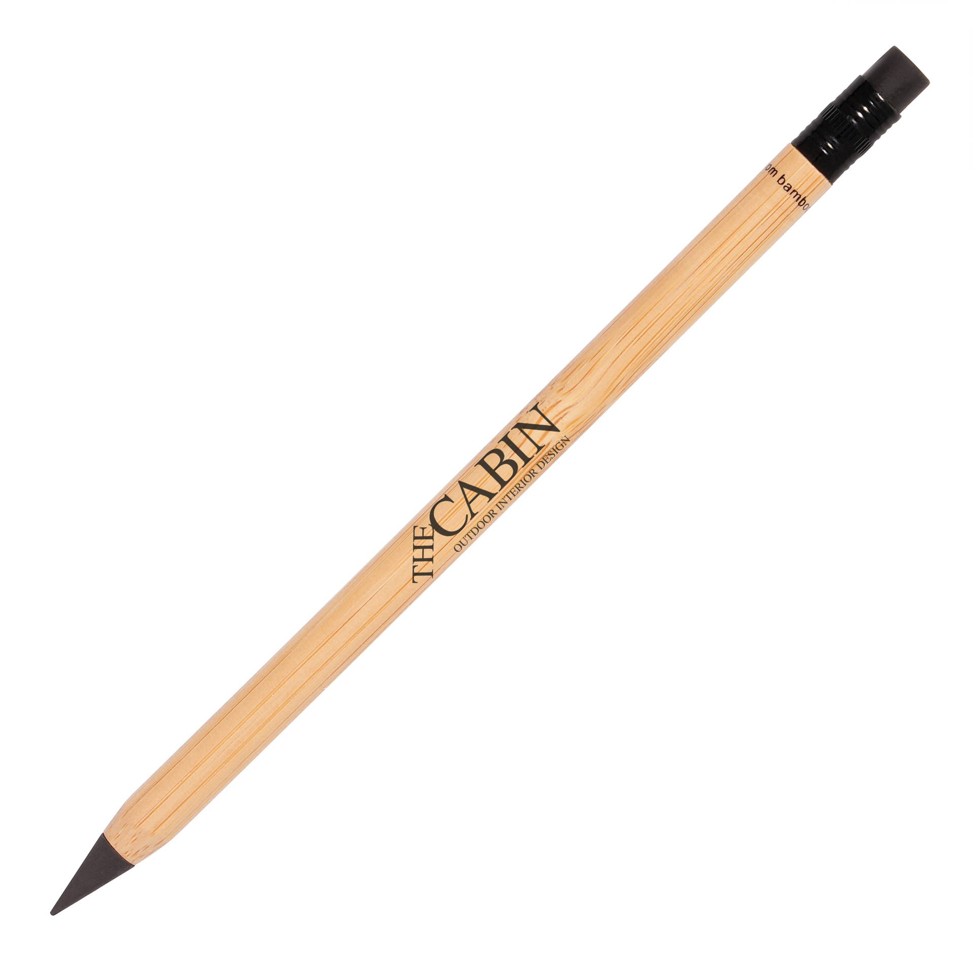bamboo and graphite pencil with black eraser
